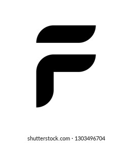 Letter F logo design template element. Minimal unique modern creative trendy business initial based icon logo. Vector illustration. Abstract template. Creative letter.