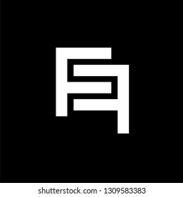 Letter F logo design template element. Minimal unique modern creative trendy business initial based icon logo. Vector illustration. Abstract template. Creative letter.