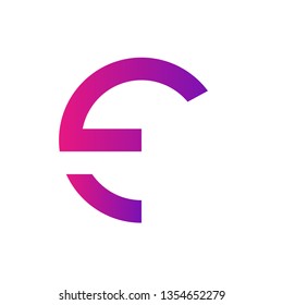 Letter F logo design template element. Minimal unique modern creative trendy business initial based icon logo. Vector illustration. Abstract template. Creative letter.