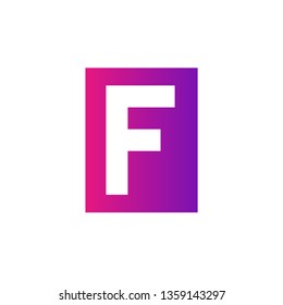 Letter F logo design template element. Minimal unique modern creative trendy business initial based icon logo. Vector illustration. Abstract template. Creative letter.