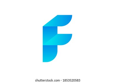 Letter f logo design template elements
