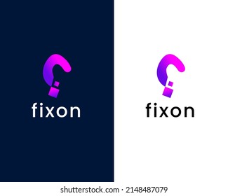 letter f logo design template