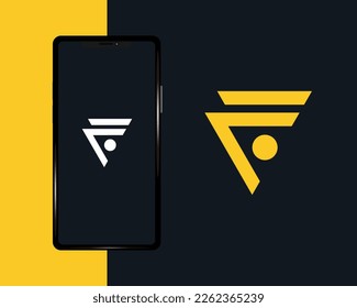 letter F logo design template. Linear minimal stylish emblem. Luxury elegant vector element. Premium business logotype