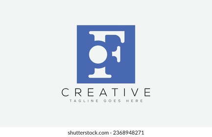 Logo-Design-Vorlage für Buchstaben F, Vektorgrafik