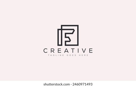 Letter F logo design template vector illustration