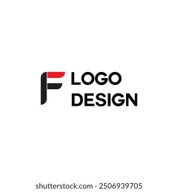 Letter F logo design template elements