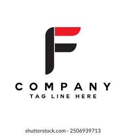 Elementos de Plantilla de diseño de logotipo de letra F