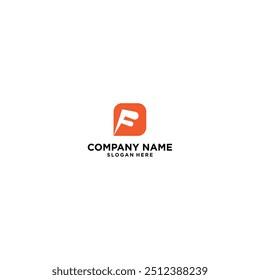 letter F logo design template