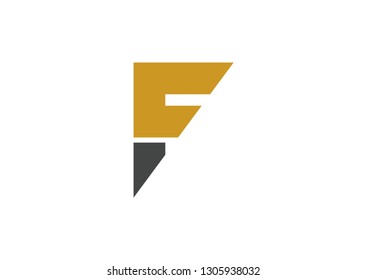Letter F logo design vector