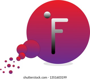 Letter  F Logo. Letter F Design Vector with Bubble