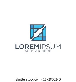 ilustración vectorial del diseño del logotipo F