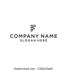F diseños de iconos vectoriales de logotipo