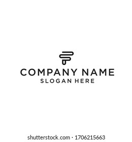F diseños de iconos vectoriales de logotipo