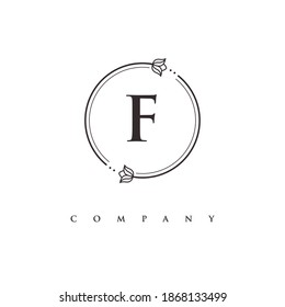 letter F logo design vector