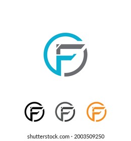 Logo-Design-Vektorgrafik von Buchstabe F