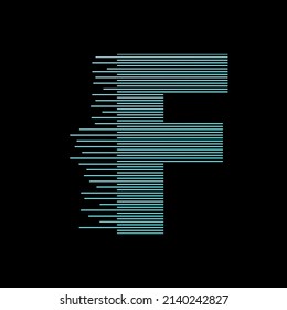 Letter F logo design vector template, fast speed technology moving, quick energy symbol. This logo is suitable for digital, techno.