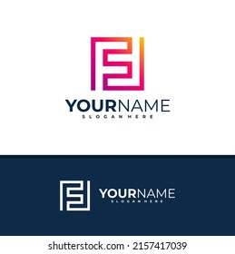 Letra F vector de diseño de logotipo, Creative F ilustración de plantilla de conceptos de logotipo.