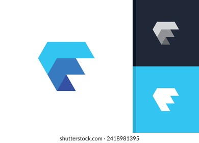 plantilla de vector de diseño de logotipo de letra f