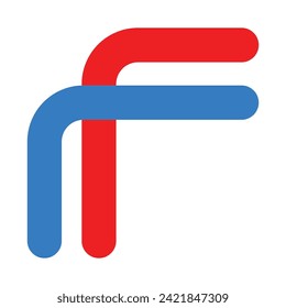 letter F logo design vector illustration