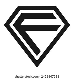 letter F logo design vector illustration