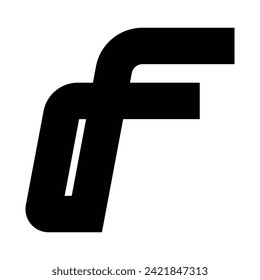 ilustración vectorial de diseño de logotipo F de letra