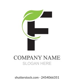 letter F logo design vector template design for brand