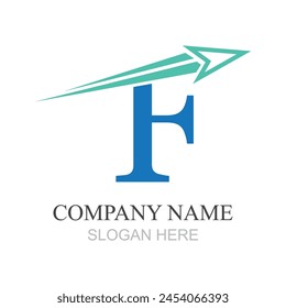 letra F logo diseño de Plantilla de Vector para marca