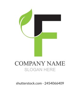 letter F logo design vector template design for brand