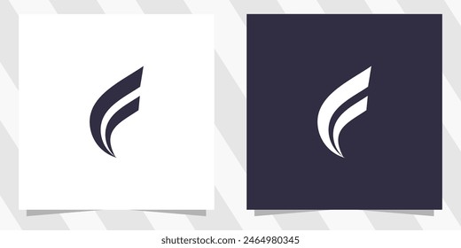 letter f logo design vector