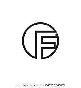 Letter F logo design vector with universal form and creative idea