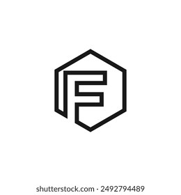Letter F Logo Design Vektorgrafik mit universeller Form und Kreatividee