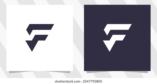 letter f logo design vector