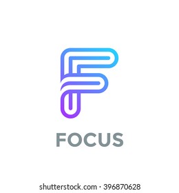 Buchstabe F Logo-Design, Vektorvorlage. Schriftzeichen-Logotyp