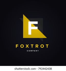 Letter F Logo. F Letter Design Vector with Triangel.