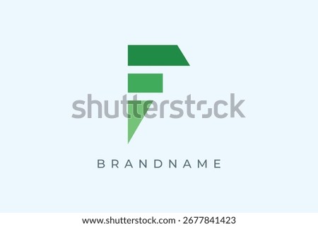 Letter F logo design vector template.