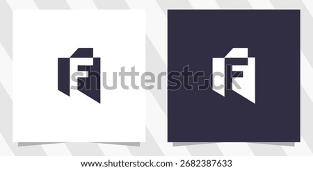 letter f logo design vector