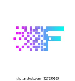 Letter F Logo Design.network digital logo icon template. technology logo, web net logo icon, Company logo