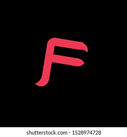 Letter F logo, element icon for template design