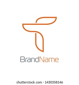 Letter F Logo is Formed with Simple Lines
