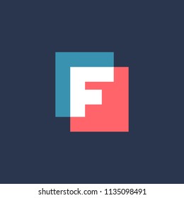 Letter F logo icon design template elements