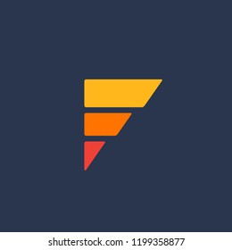 Letter F logo icon design template elements