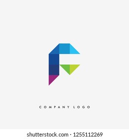 Letter F logo icon design template elements