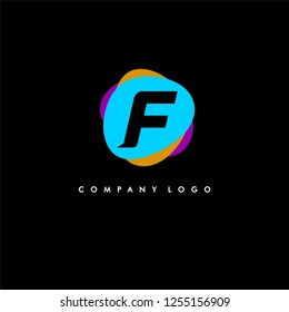 Abstract Letter F Line Logo Design Stock Vector (Royalty Free ...