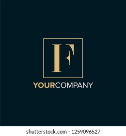 Letter F logo icon design template elements