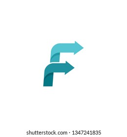 Letter F logo icon design template elements. Vector 