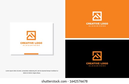 Letter F logo icon design template elements