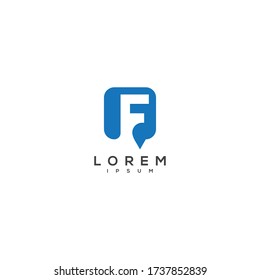 Letter F logo icon design template elements