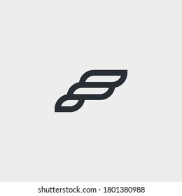 Letter F logo icon design template elements