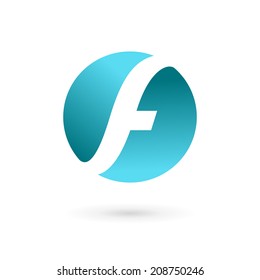 Letter F logo icon design template elements. Vector color sign.