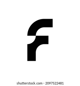 Letter F logo. Icon design. Template elements. Geometric abstract logos